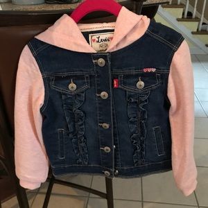 Toddler girls Levi denim hoodie jacket 3T